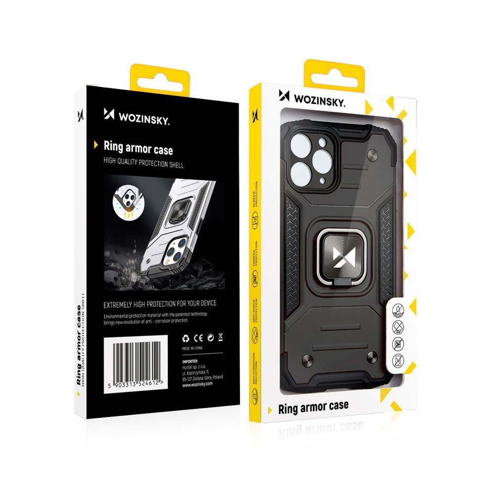 Funda Wozinsky Ring armor para Apple iPhone 12 Pro Max - negro