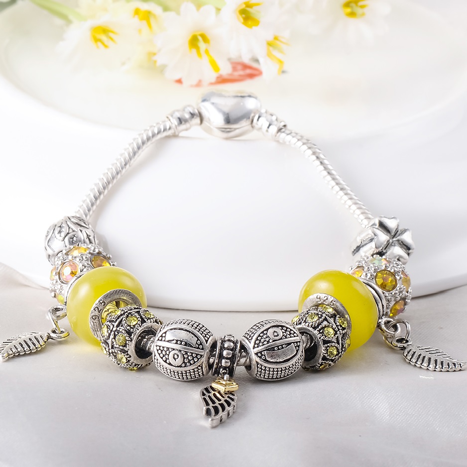 Pulsera ET-1723 - Plateado/Negro