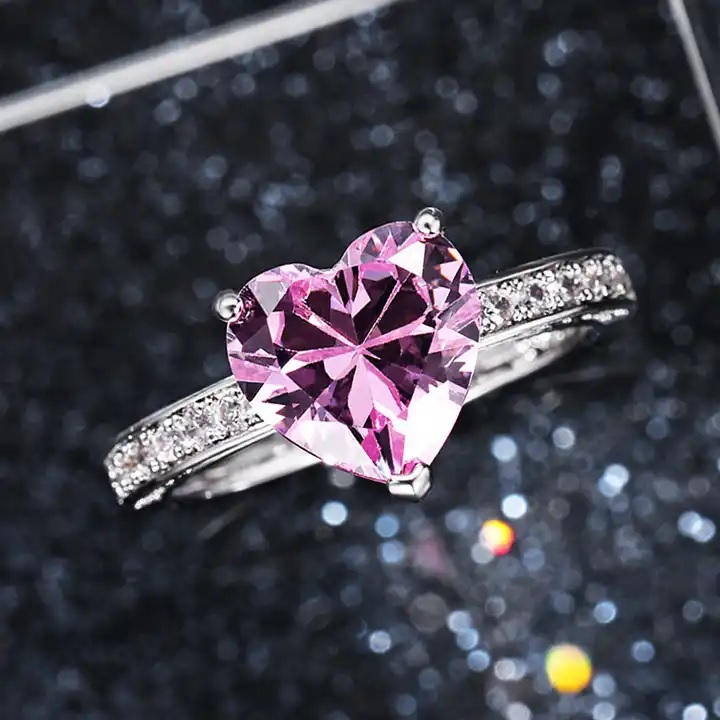 Anillo BR-29065 - Plateado/Rosa/52mm