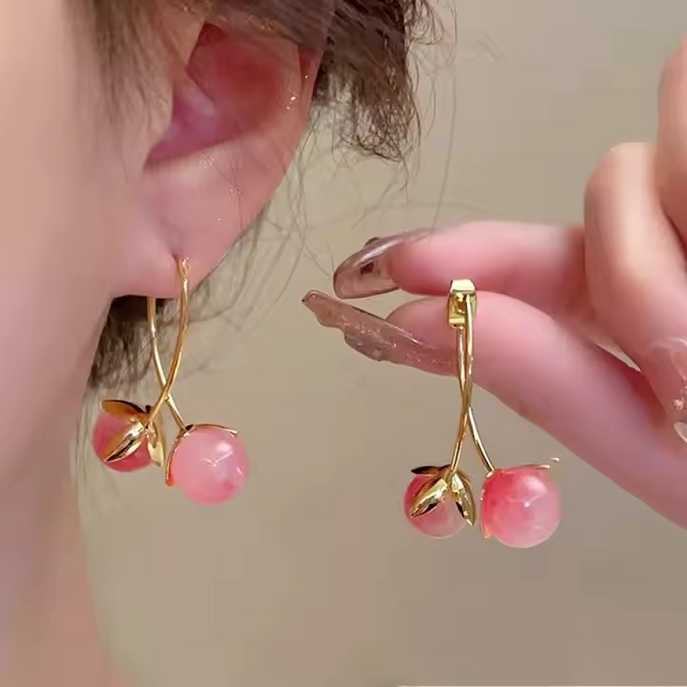 Pendientes JU-36528 cherry - Rosa