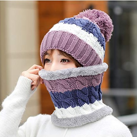 Gorro y braga de cuello - Burdeos