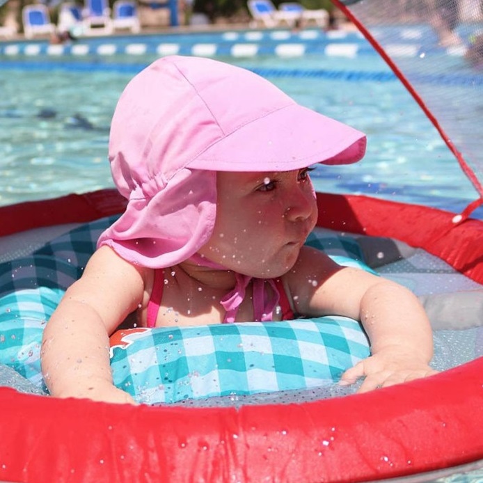 Gorra de Playa Infantil-Blanca