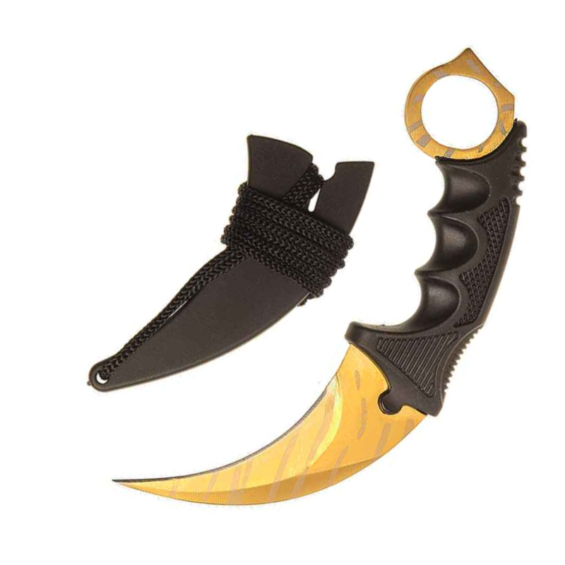 Cuchillo outdoor IK-39016 - Negro / Plateado