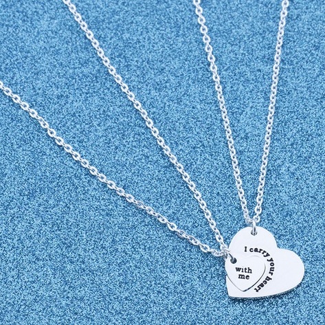 Collares Duo Heart - Dorado