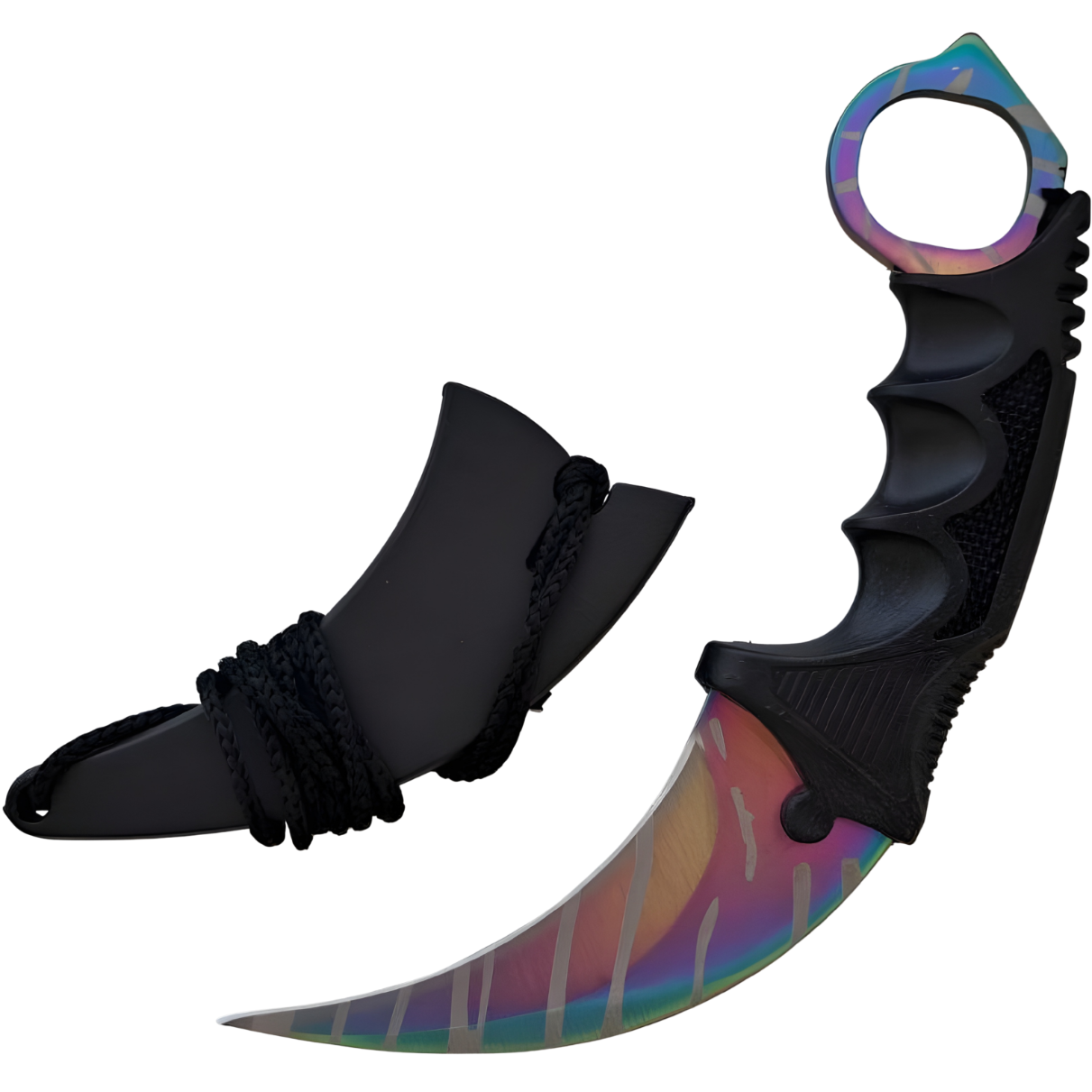 Cuchillo outdoor IK-39016 - Negro / Plateado