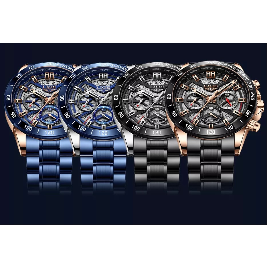 Reloj LIGE SE-14654 - Azul / Dorado