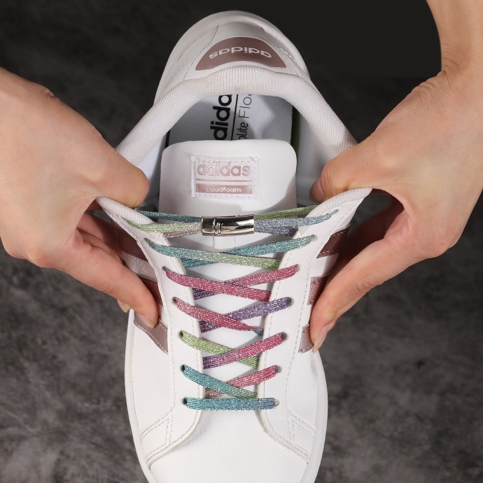 Cordones magnéticos para zapatos-Rosa/Amarillo