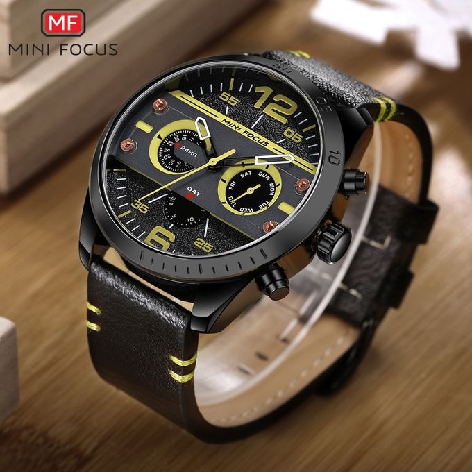 Reloj Mini Focus FO-23857 - Negro / Amarillo