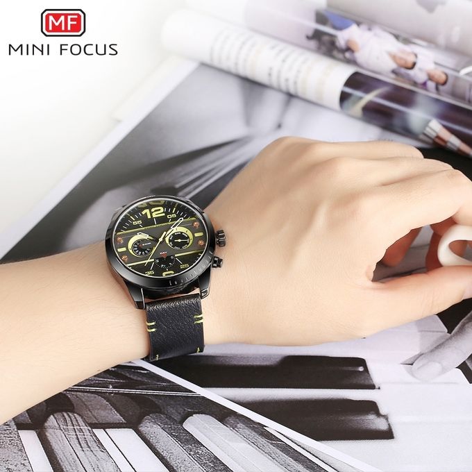 Reloj Mini Focus FO-23857 - Negro / Amarillo