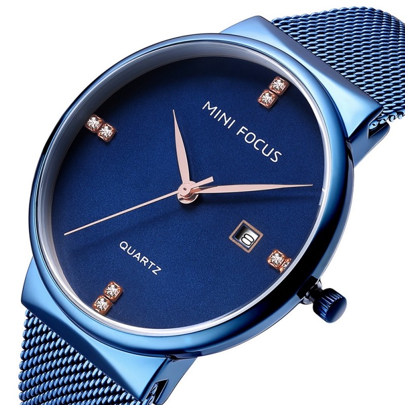 Reloj Mini Focus RO-23919 - Azul / Oro Rosa