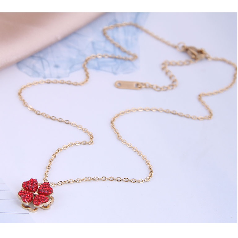 Collar EL-21067 - Dorado / Rojo