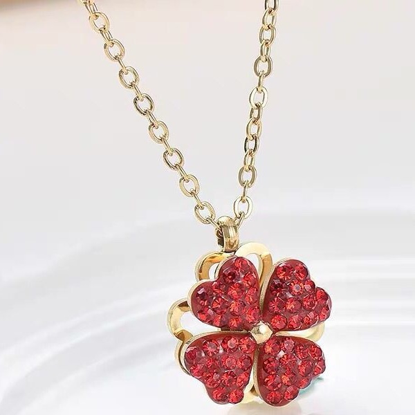 Collar EL-21067 - Dorado / Rojo