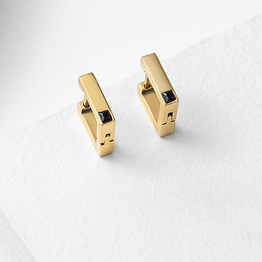 Pendientes MA-21757 - Dorado / Negro