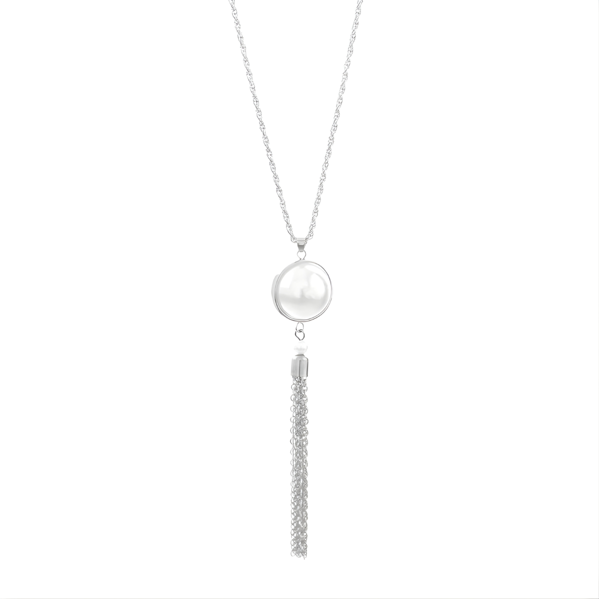 Collar para mujer GO-38865 - Plata / Blanco