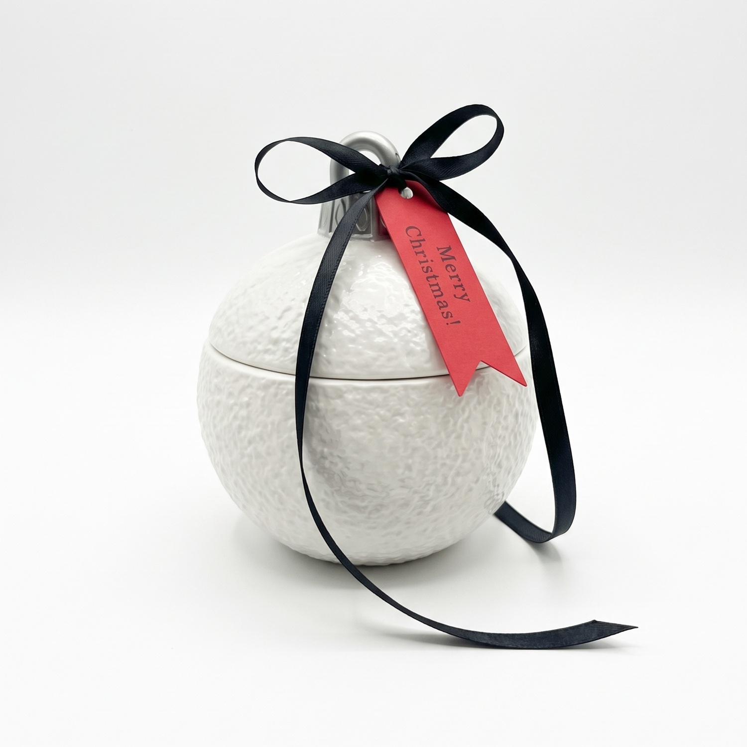 Vela Christmas Bauble Classic MINI - Blanca / Plateada / Magia Invernal