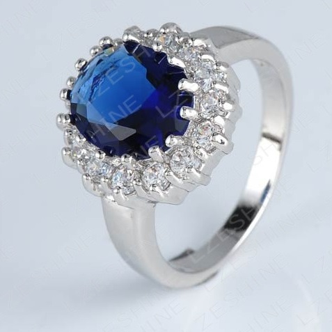 Anillo DR-2153 - Plateado/Azul 62mm