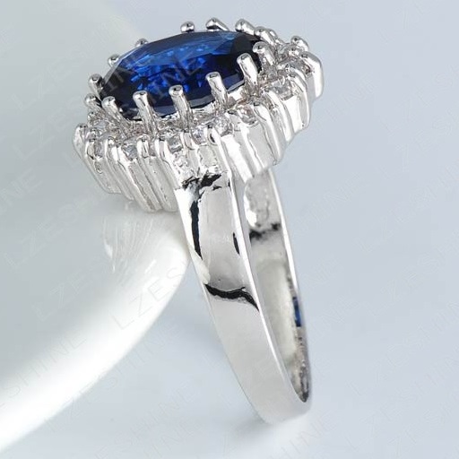 Anillo DR-2153 - Plateado/Azul 62mm
