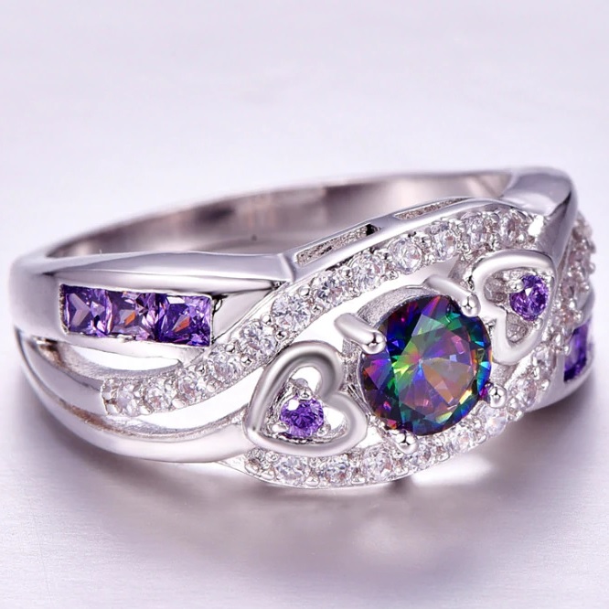 Anillo CO-6460 - Plateado/Azul/62mm