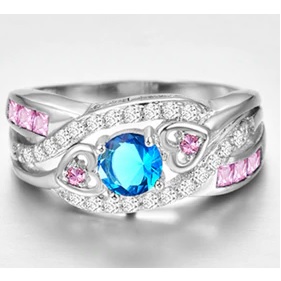 Anillo CO-6460 - Plateado/Azul/62mm