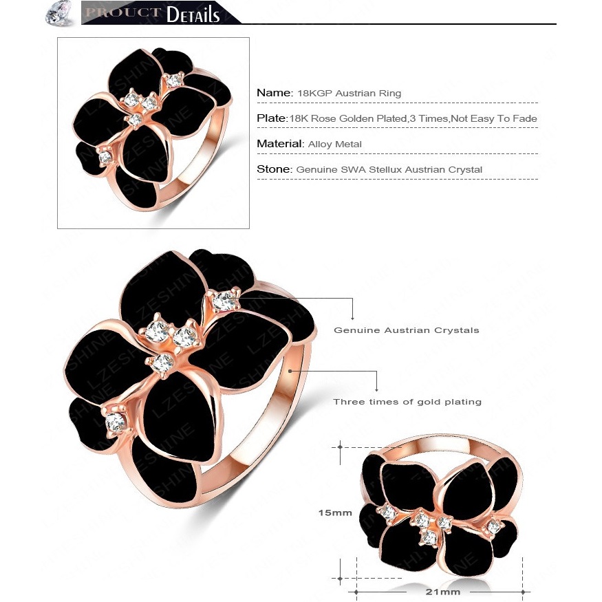 Anillo LF-1107 - Negro / 53mm