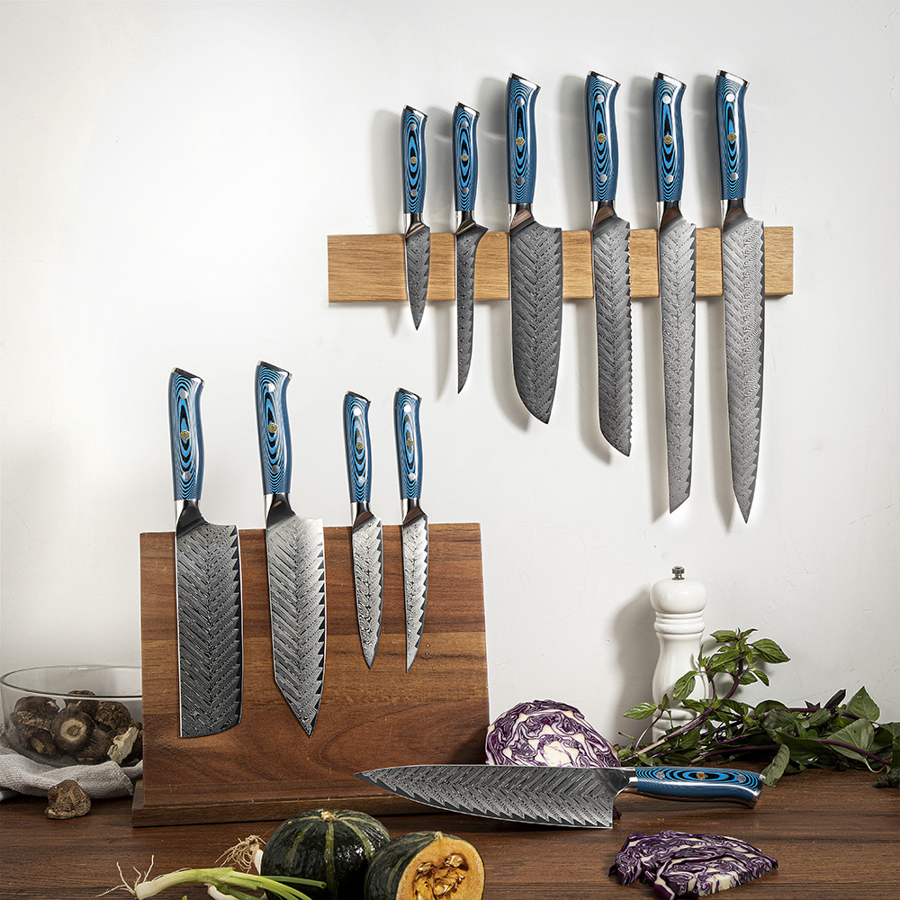 Cuchillo de cocina damasco TU-37500 - Utility/Azul