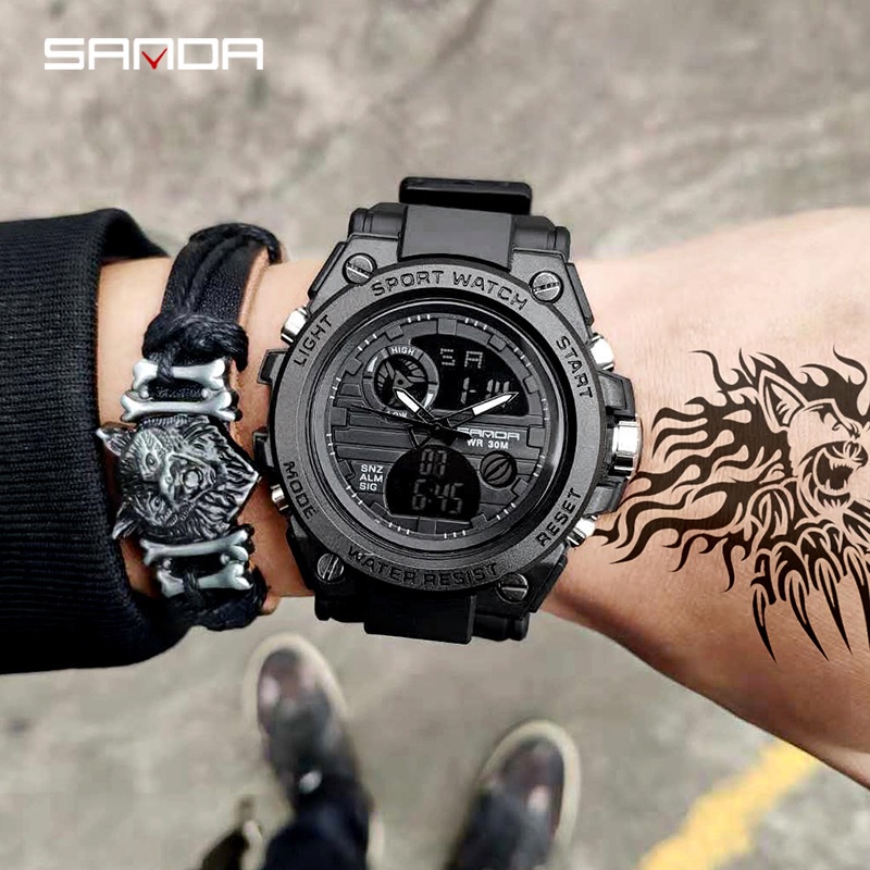 Reloj SANDA VI-14294 - Negro / Plateado