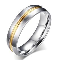 Anillo para hombre VO-4841 - Plata / Oro / 59mm