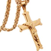Cadena con Cruz JC-38700 - Oro / 60 cm
