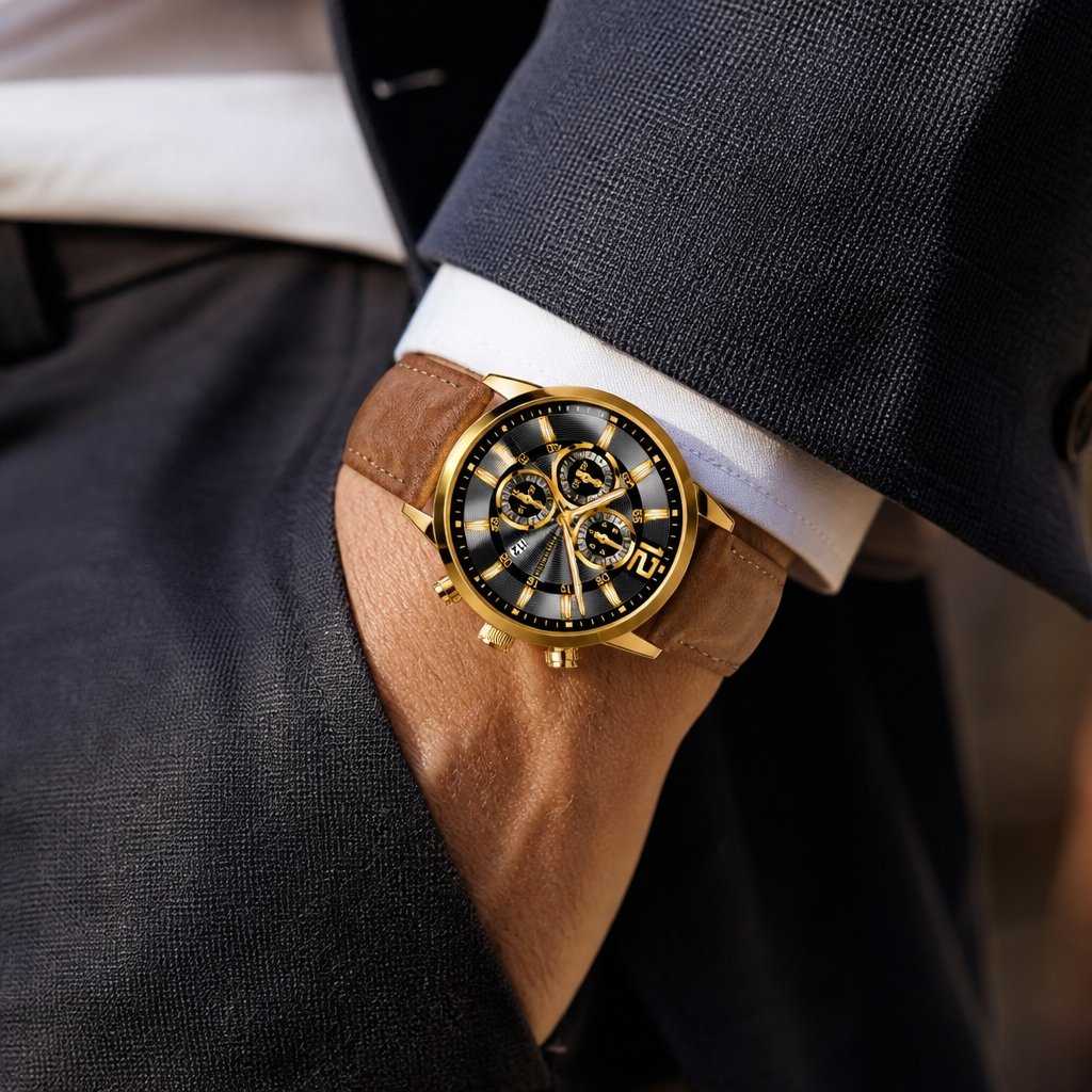 Reloj NI-11719 - Marrón / Dorado 1