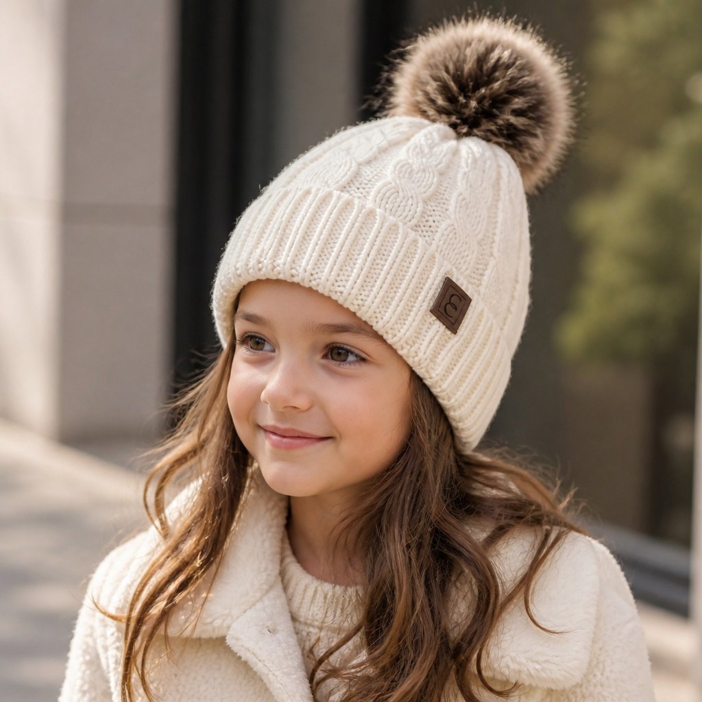 Gorro de punto infantil - Blanco