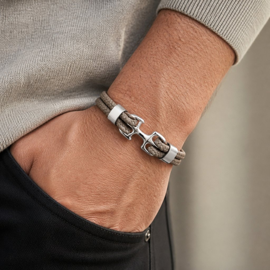 Pulsera AN-17880 - Gris / Plateada