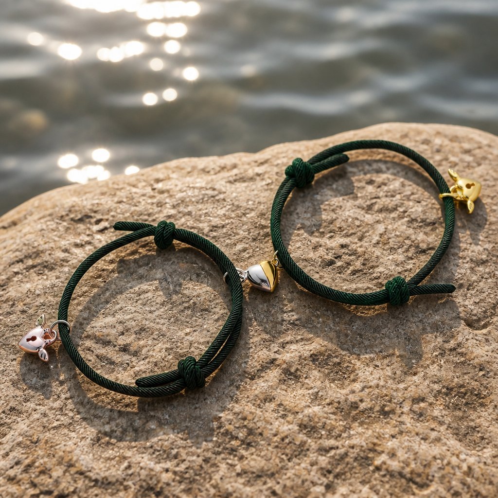 Pulseras Heart Magnet - Verde