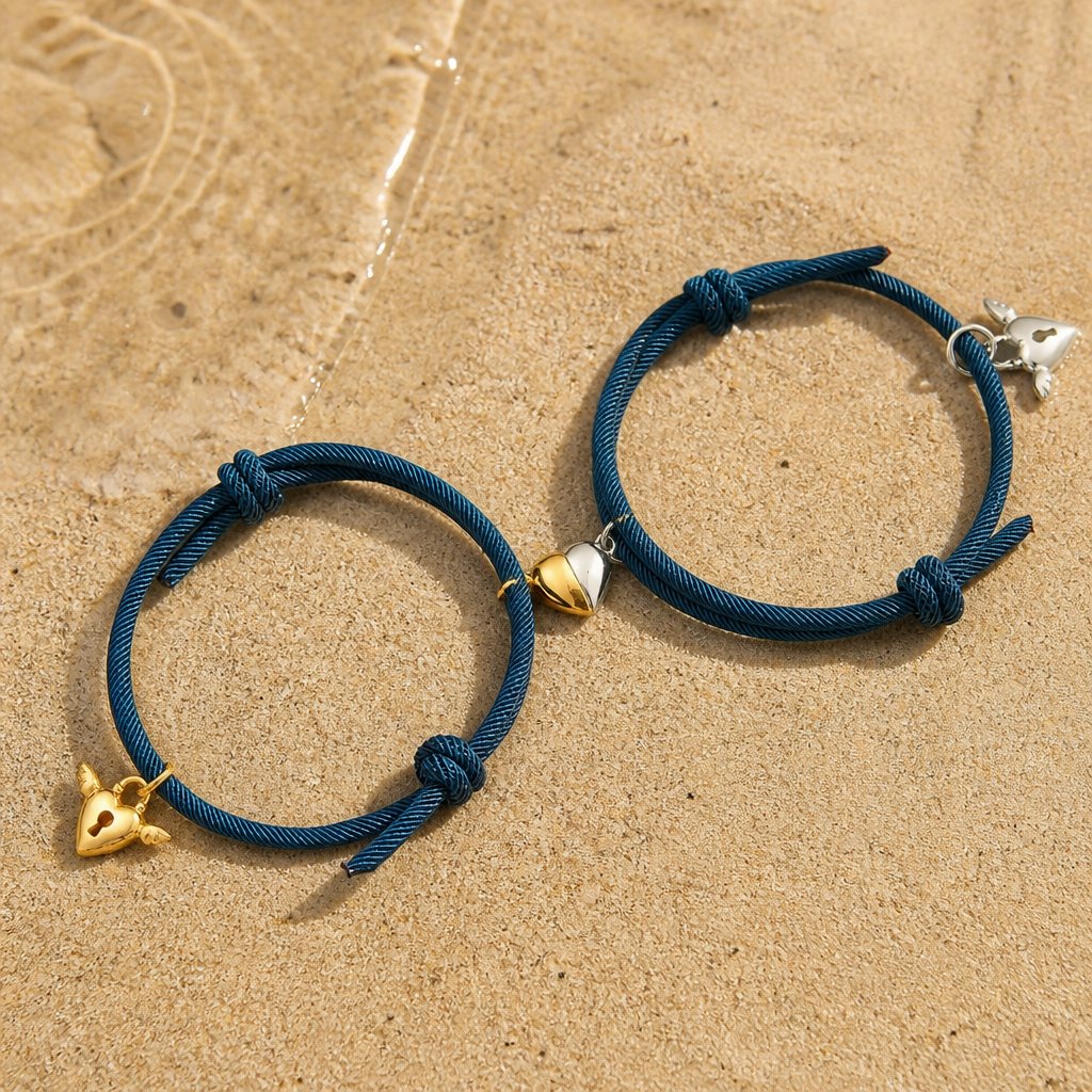 Pulseras Heart Magnet - Azul