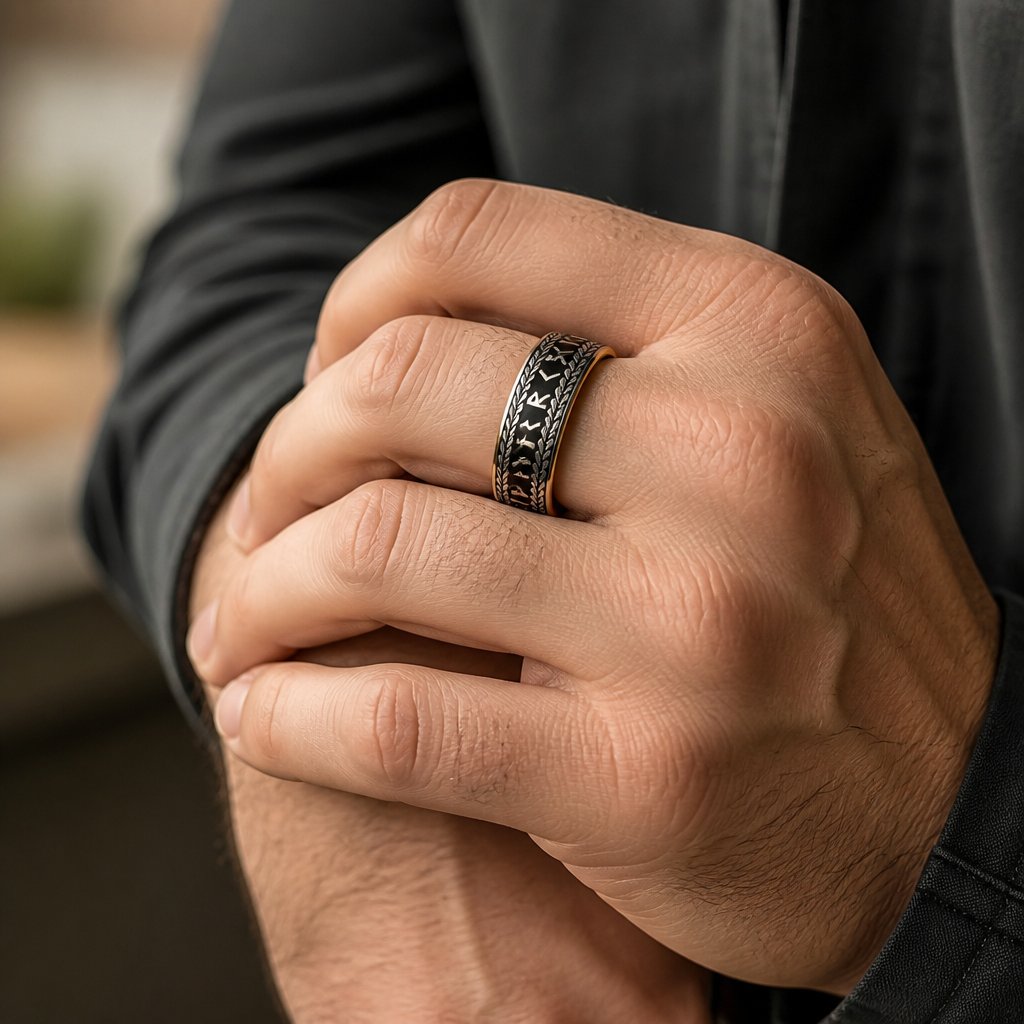 Anillo OL-32011 - Negro / Dorado / 59mm