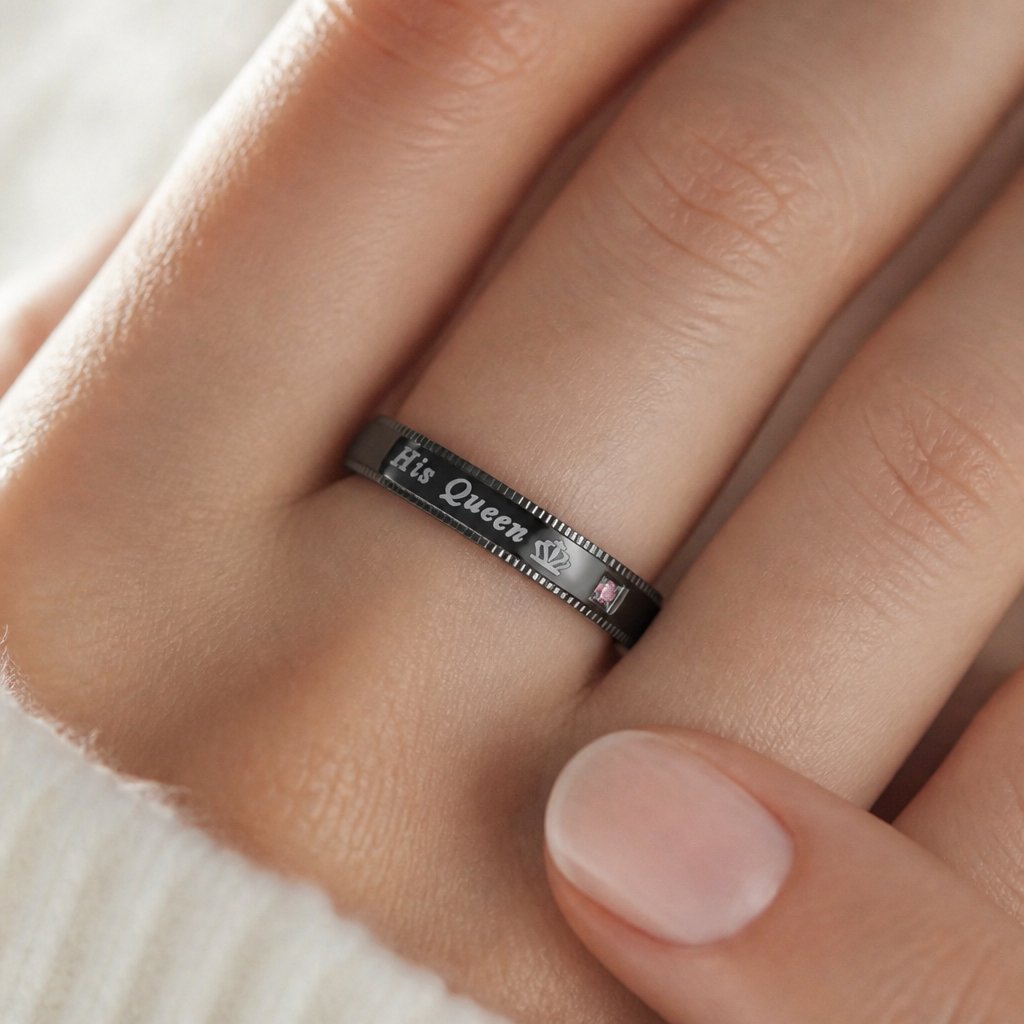 Anillo His Queen - Negro / 67mm