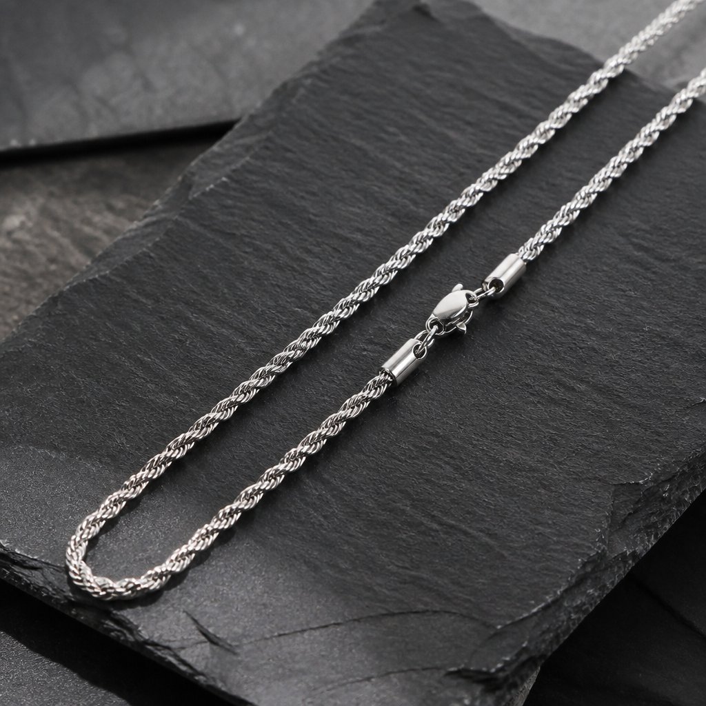 Cadena para hombre - Plata / 50cm / 4mm